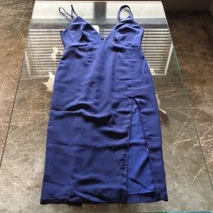 NBD blue cocktail dress.